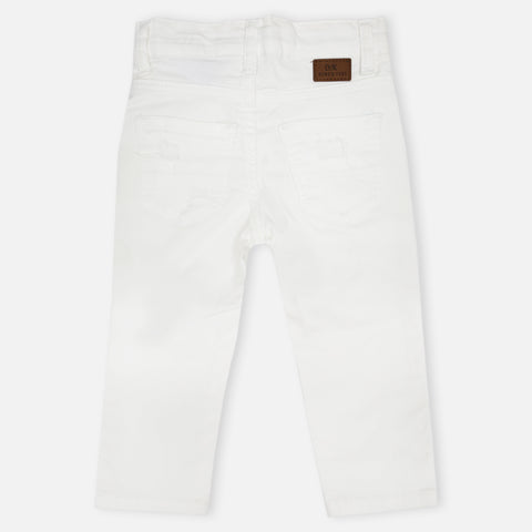 White Distressed Pants