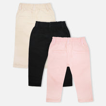 Load image into Gallery viewer, Elasticated Waist Pants- Beige, Pink &amp; Black
