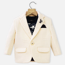 Load image into Gallery viewer, Ivory Blazer With Navy Blue T-Shirt
