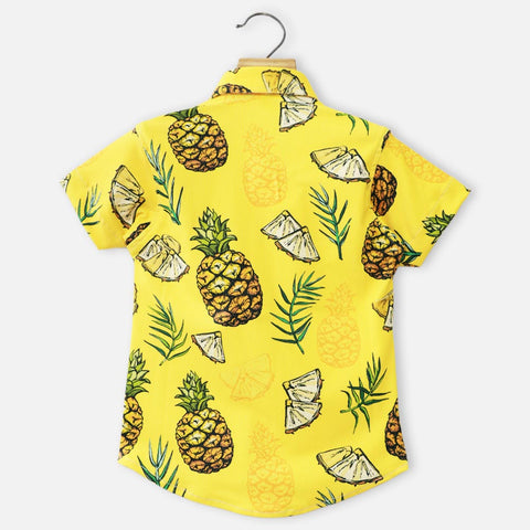 Yellow Fruit Theme Half Sleeves Shirt