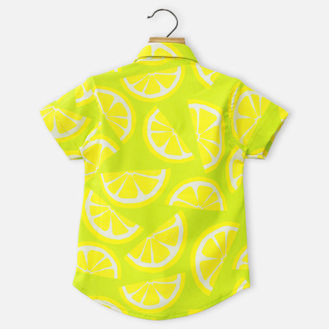 Green Fruit Theme Half Sleeves Shirt