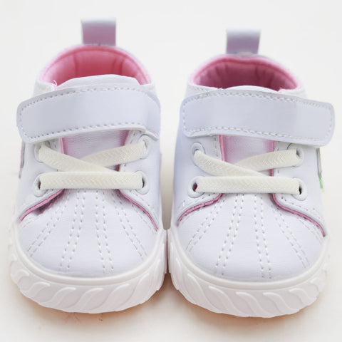 White Velcro Strap Casual Shoes