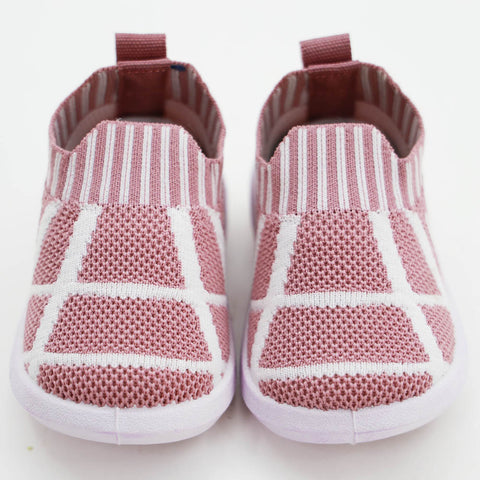 Blue & Pink Mesh Slip-On Sneakers With Chu Chu Music Sound