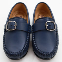 Load image into Gallery viewer, Blue &amp; Black Slip On Loafers
