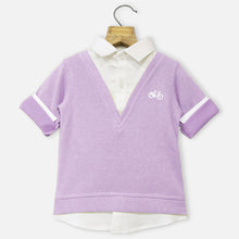 Load image into Gallery viewer, Knitted Collar Neck Full Sleeves T-Shirt

