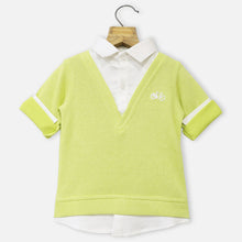 Load image into Gallery viewer, Knitted Collar Neck Full Sleeves T-Shirt
