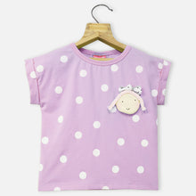 Load image into Gallery viewer, Neon Green &amp; Purple Round Neck Half Sleeves T-Shirt
