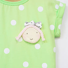 Load image into Gallery viewer, Neon Green &amp; Purple Round Neck Half Sleeves T-Shirt
