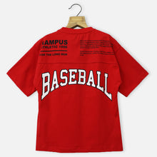 Load image into Gallery viewer, Cotton Half Sleeves Round Neck T-Shirt - Red, Yellow, Blue
