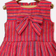 Load image into Gallery viewer, Red Striped Bow Sleeveless Dress
