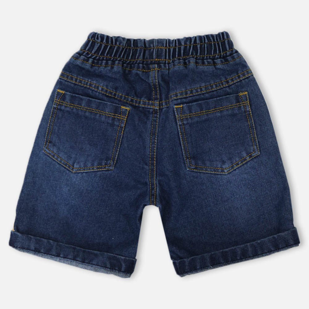 Denim Elasticated Waistband Shorts