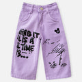 Lilac Wide Leg Jeans