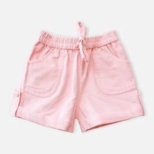 Load image into Gallery viewer, White Striped T-Shirt With Pink Corduroy Shorts
