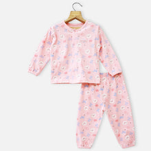 Load image into Gallery viewer, Pink Cactus Printed Full Sleeves Night Suit
