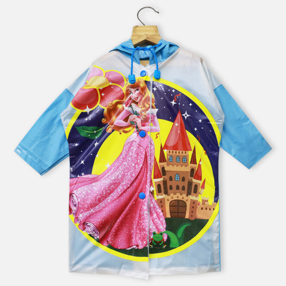 Princess Castle Theme Hooded Raincoat