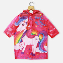 Load image into Gallery viewer, Unicorn Theme Hooded Raincoat
