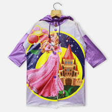 Load image into Gallery viewer, Princess Castle Theme Hooded Raincoat

