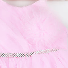 Load image into Gallery viewer, Pink Sleeveless Net Party Dress With Hairband
