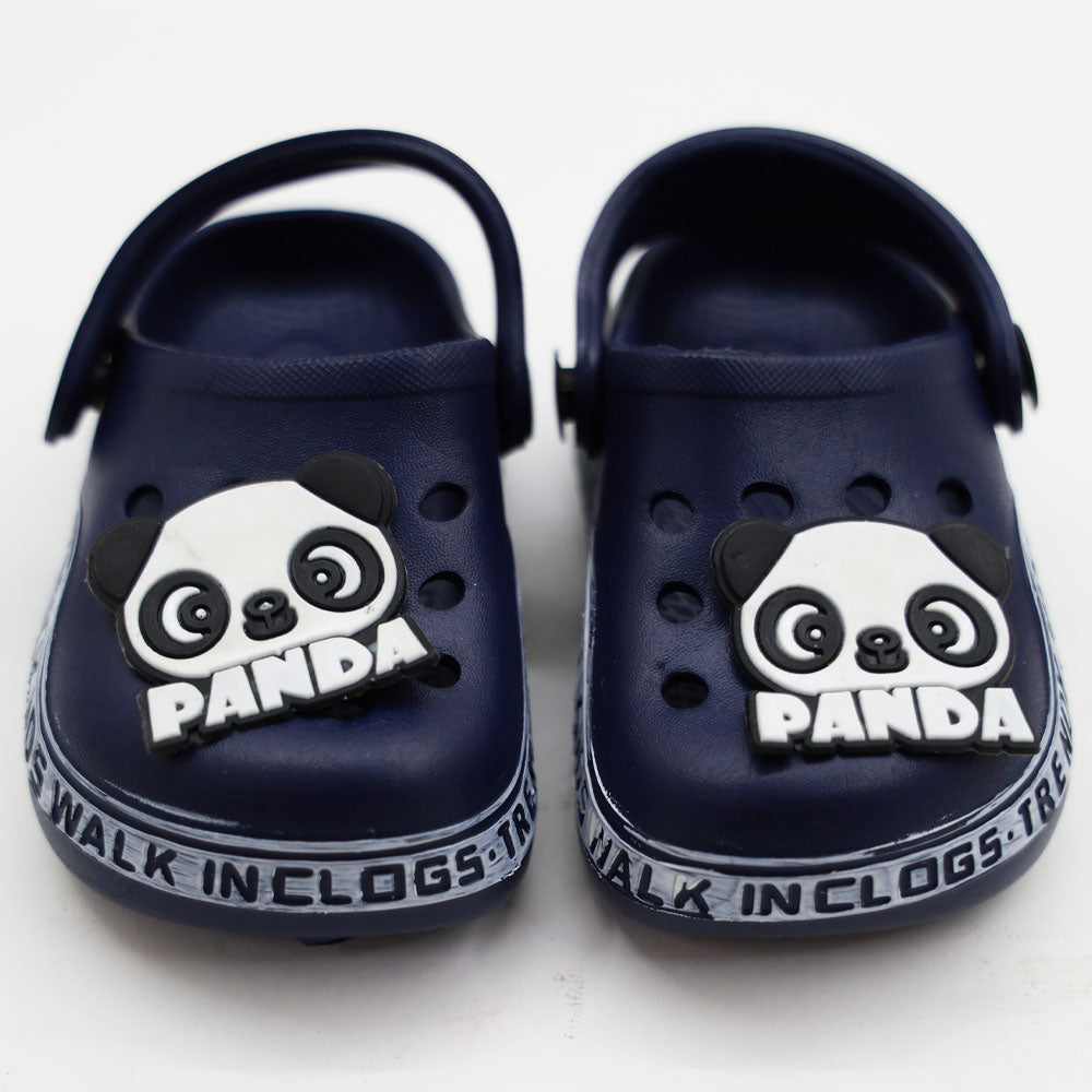 Peach & Blue Clogs With Panda Charms