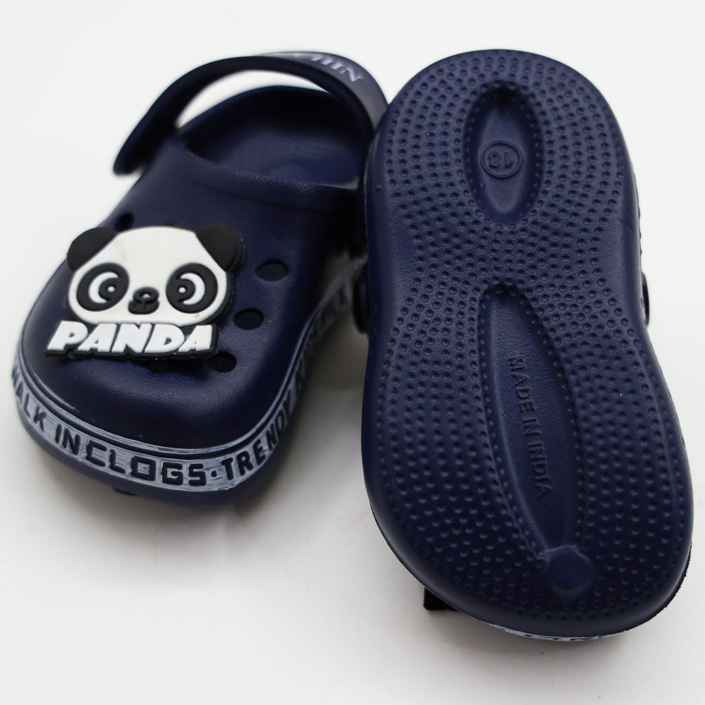 Peach & Blue Clogs With Panda Charms