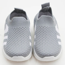 Load image into Gallery viewer, Grey &amp; Black Mesh Slip-On Sneakers
