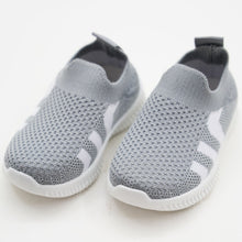 Load image into Gallery viewer, Grey &amp; Black Mesh Slip-On Sneakers
