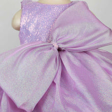 Load image into Gallery viewer, Pink &amp; Purple Bow Embellished Sleeveless Party Dress
