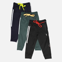Load image into Gallery viewer, Zip Pocket Joggers- Black, Green &amp; Blue

