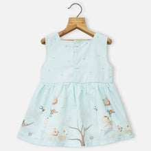 Load image into Gallery viewer, Blue Animal Theme Sleeveless Frock
