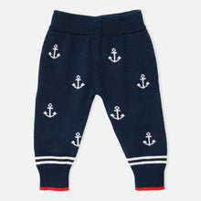 Load image into Gallery viewer, Blue Striped Full Sleeves Sweaters With Anchor Bottom
