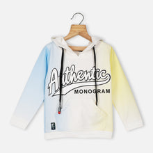 Load image into Gallery viewer, Front Embellished Hoodie With Kangaroo Pocket-Yellow &amp; Pink
