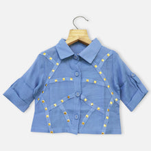 Load image into Gallery viewer, Embellished Shirt With Smocked Inner
