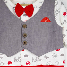 Load image into Gallery viewer, Red Footise With Attached Waistcoat
