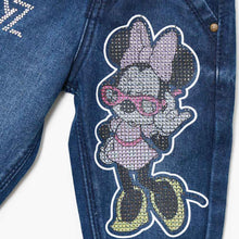 Load image into Gallery viewer, Blue Mickey Mouse Embellished Denim Jeans

