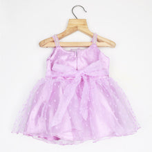 Load image into Gallery viewer, Purple Oversized Flower Party Frock With Headband
