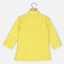 Load image into Gallery viewer, Yellow Silk Full Sleeves Kurta With Pajama
