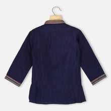 Load image into Gallery viewer, Blue Embroidered Kurta With Pajama
