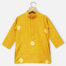 Load image into Gallery viewer, Yellow Shibori Nehru Jacket With Kurta &amp; Pant
