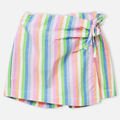 Colorful Striped Skort