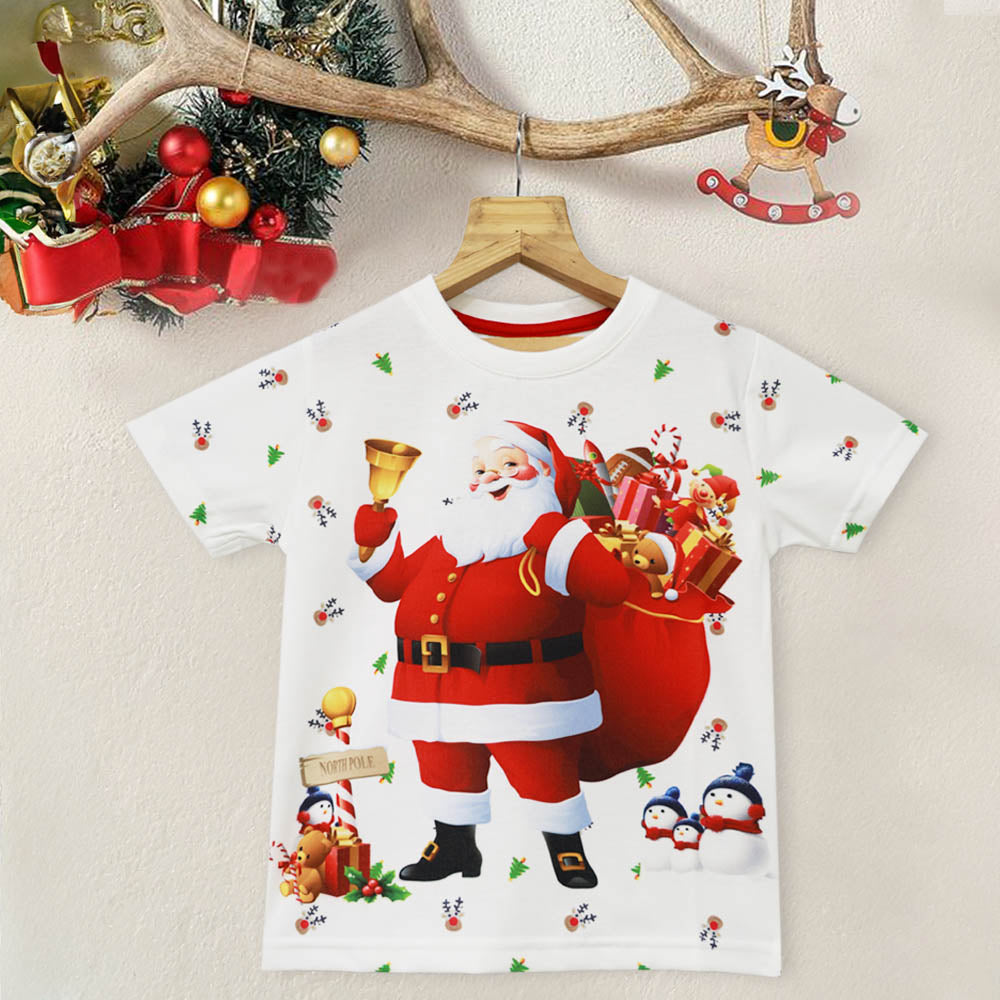 White Santa Claus Theme T-Shirt