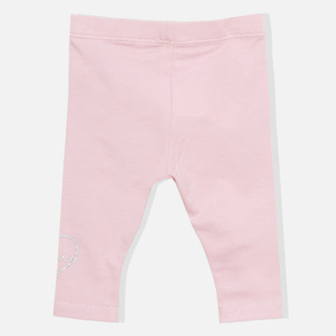 Pink Glitter Printed Leggings