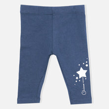 Load image into Gallery viewer, Blue Glitter Star Printed Leggings
