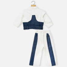 Load image into Gallery viewer, White Full Sleeves Top With Pant Co-Ord Set
