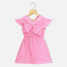 Load image into Gallery viewer, Pink Front Bow A-Line Dress

