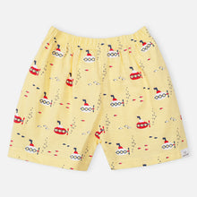 Load image into Gallery viewer, Yellow Half Sleeves Shirt With Shorts Co-Ord Set
