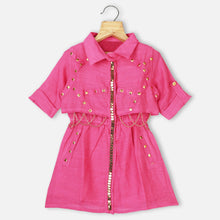 Load image into Gallery viewer, Pink Embellished A-Line Dress

