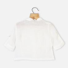 Load image into Gallery viewer, White Embellished Collar Neck Top
