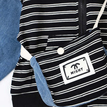 Load image into Gallery viewer, Black Striped Zip-Up Hoodies

