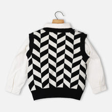 Load image into Gallery viewer, Black &amp; White Full Sleeves Sweater
