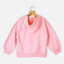 Load image into Gallery viewer, Pink Front Applique Full Sleeves Hoodie
